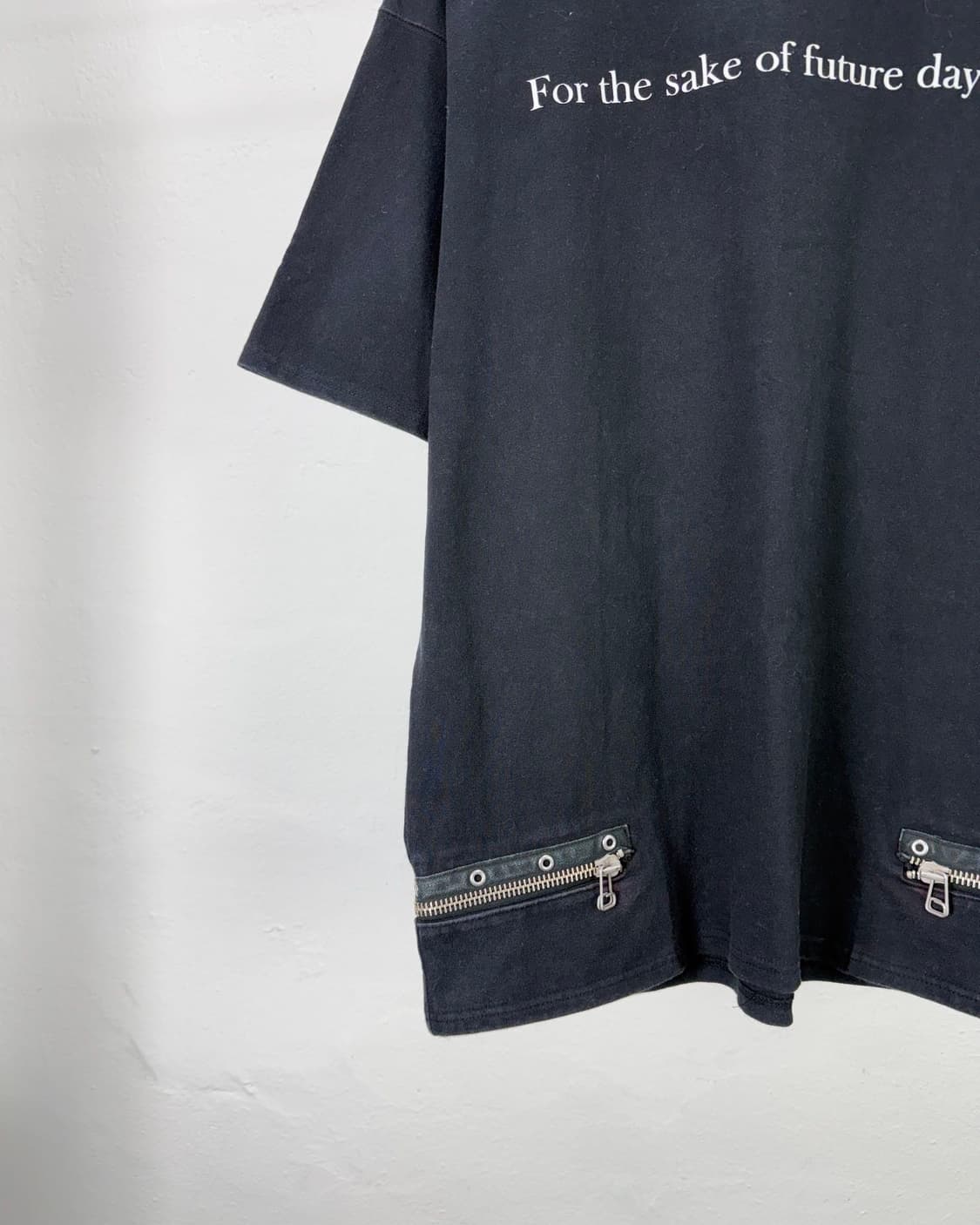언더커버 16ss 퓨처 데이즈 블랙 집 하프 티셔츠 상품이미지4