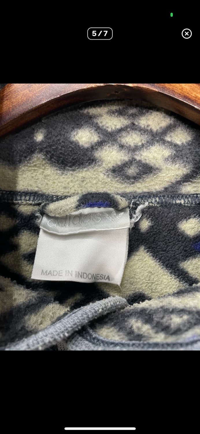 아디다스 90s 에스닉 나바호아즈텍패턴 스냅 버튼 풀오버 플리스A3172 상품이미지5