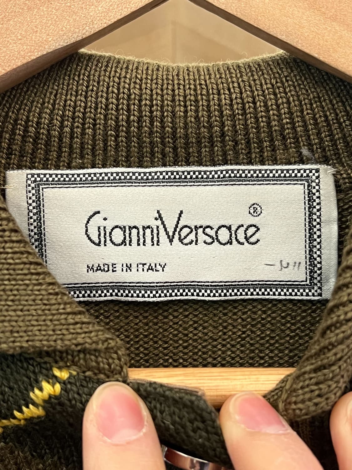 베르사체 아가일 롱슬리브 니트탑 상품이미지5