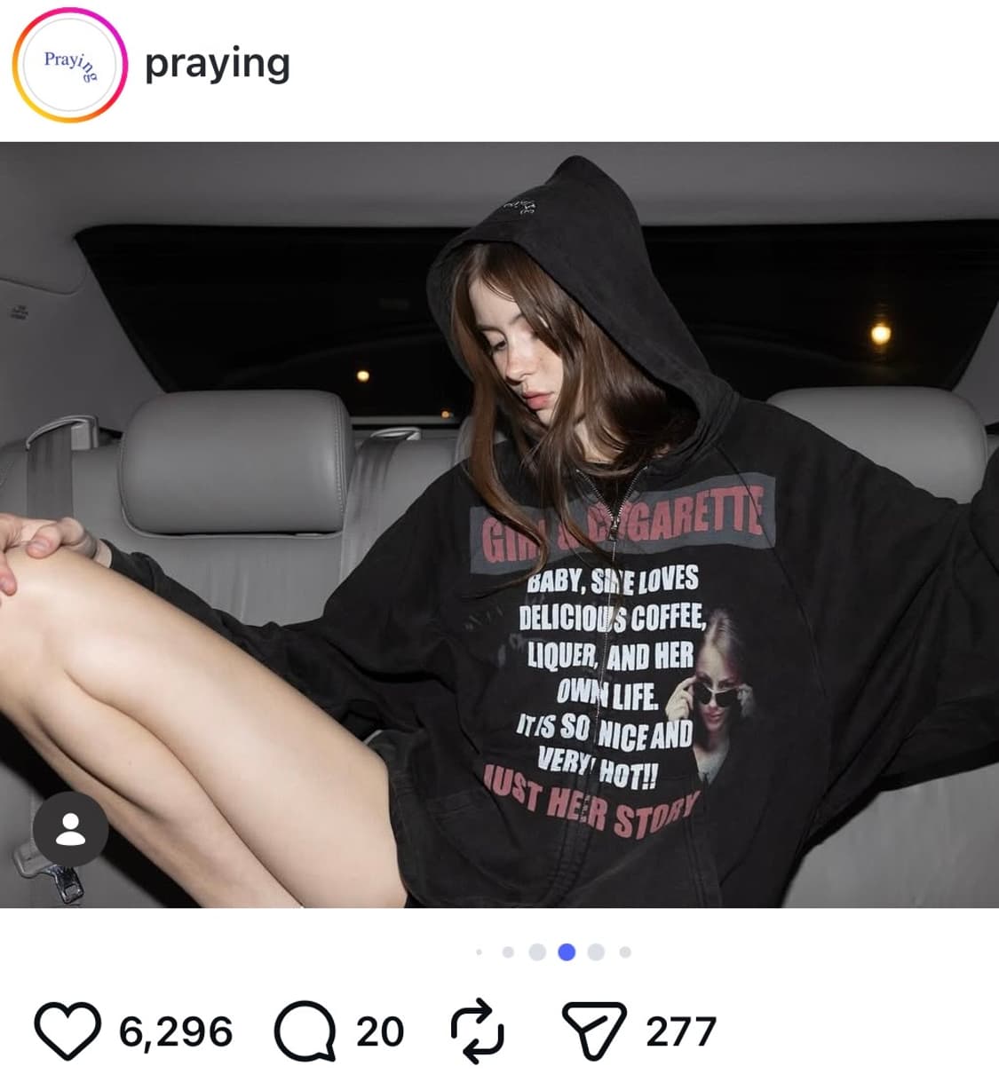 Praying 레터링 후드집업 M 상품이미지2