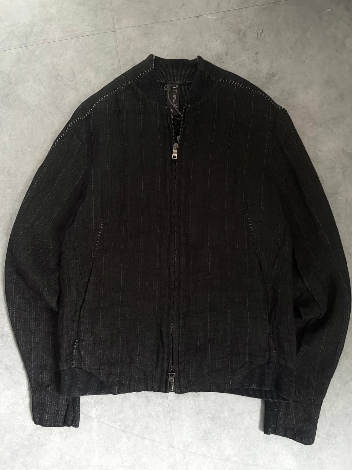 TRANSIT 트랜짓 블랙 컬러 투웨이 지퍼 져지 상품이미지6