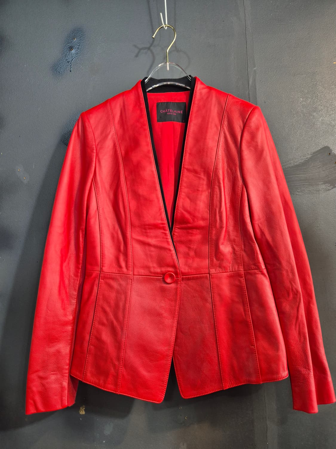 Chatelaine 빨간색 양가죽 자켓 55 66 상품이미지1