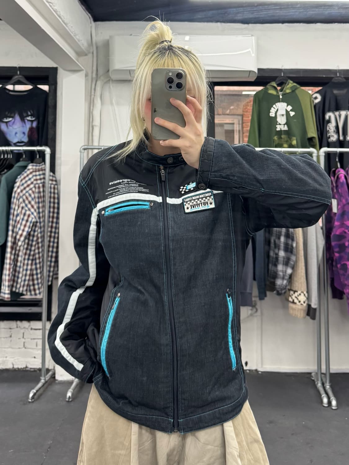 EXR 데님 레이싱 자켓 상품이미지2