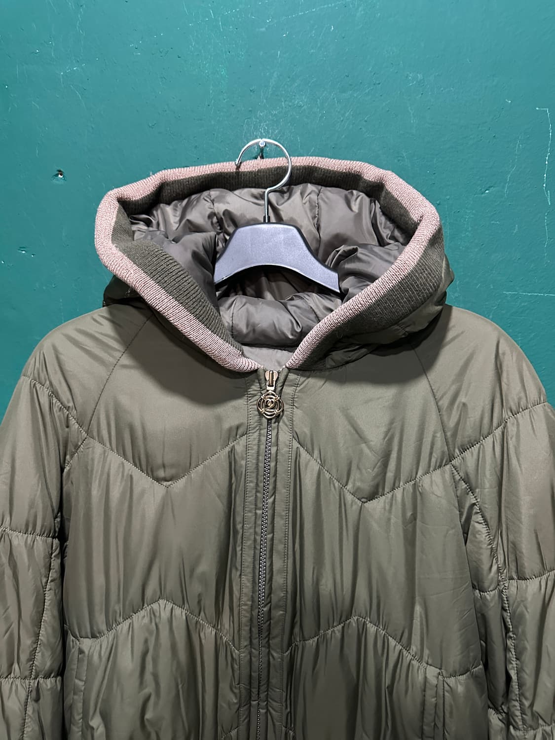 오즈세컨 카키 숏 여성패딩  상품이미지2