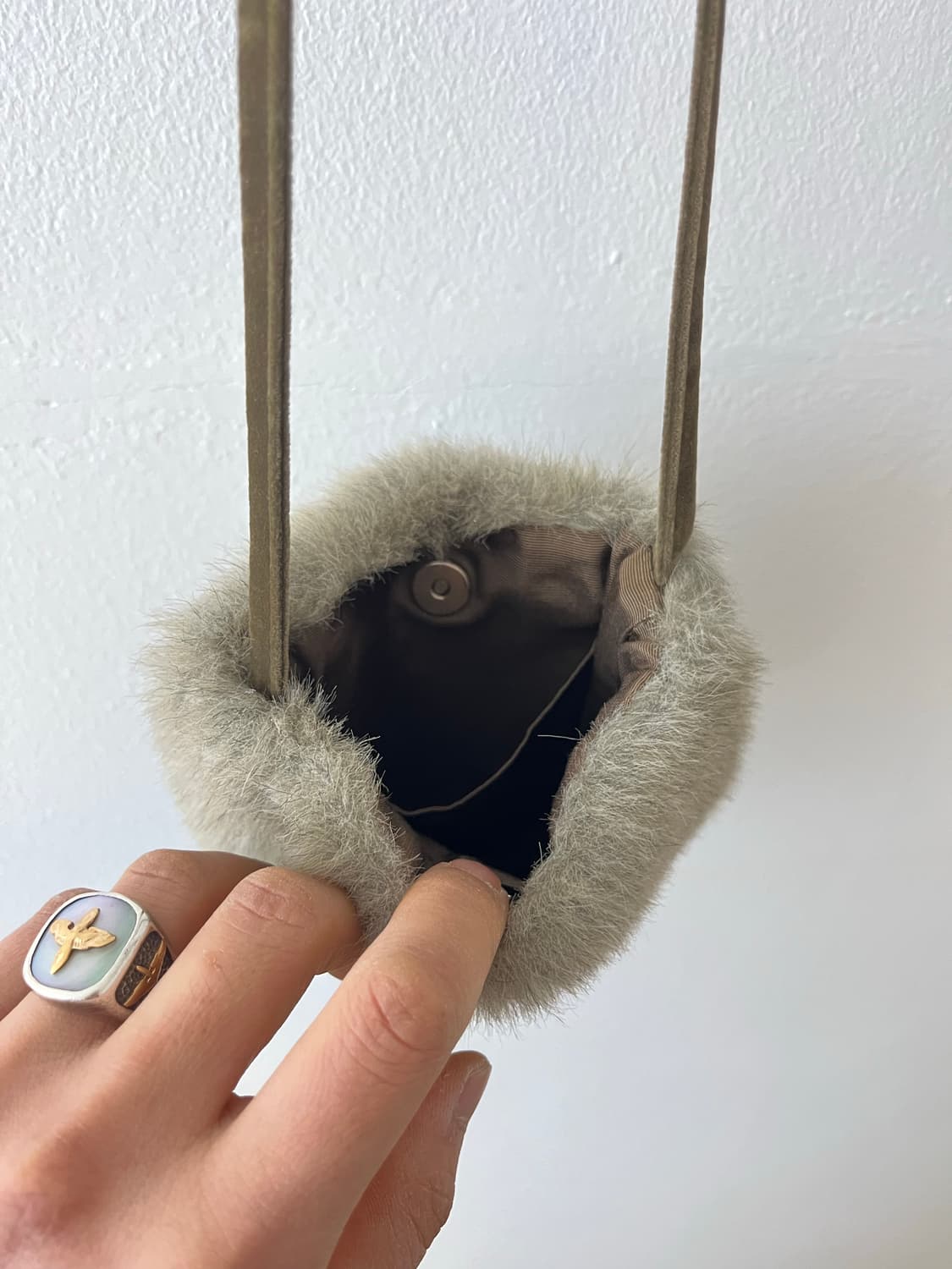 빈티지 퍼 미니 크로스백 인조모피 숄더백 상품이미지4