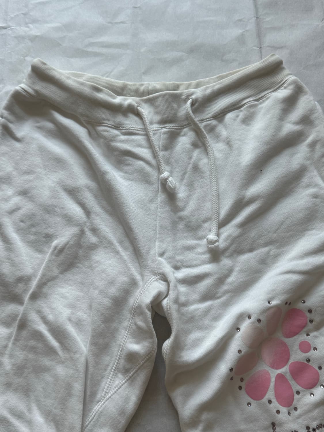 Gyaru Style White Jogger Pants 상품이미지4