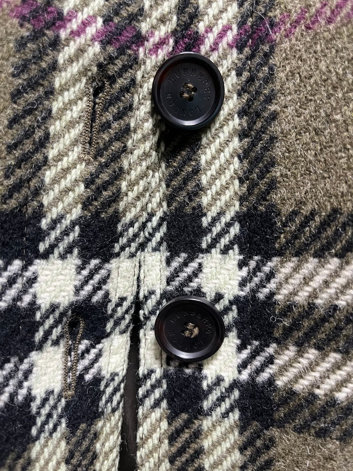 버버리 런던 녹차그린 체크자켓 상품이미지4