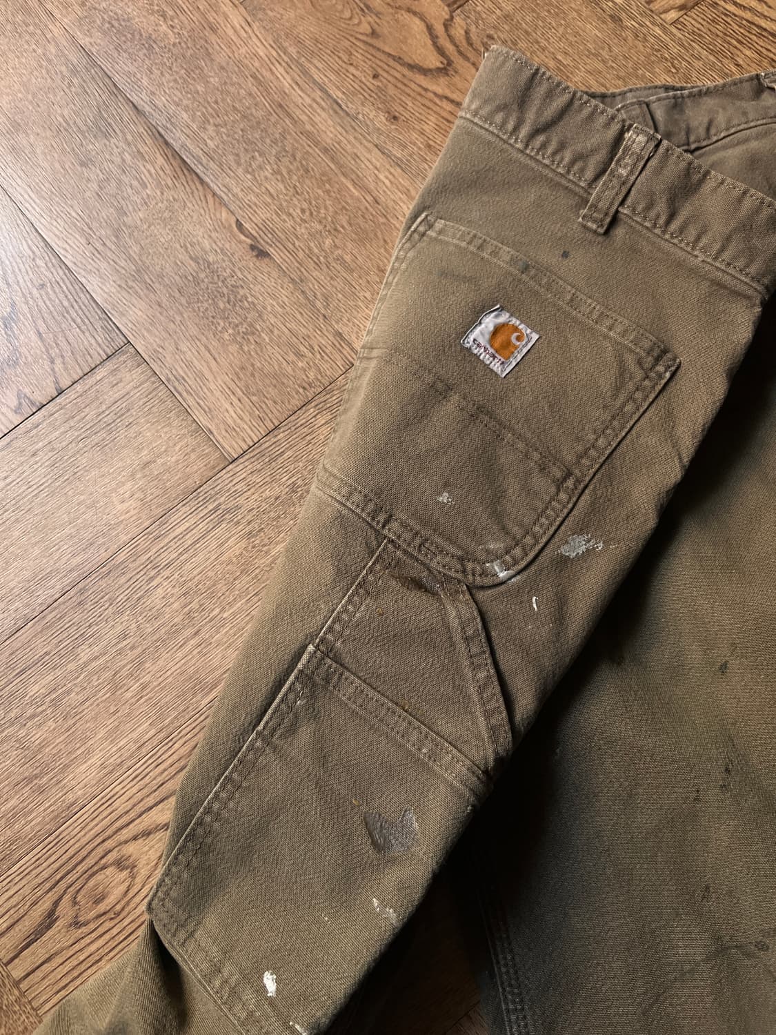 [34]칼하트 USA 더티워싱 다크브라운 싱글니 카펜터 워크 팬츠 상품이미지8