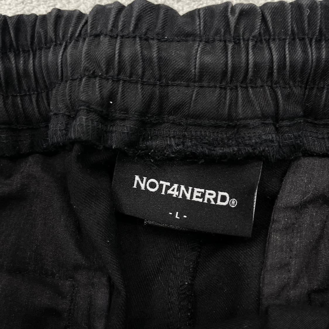 L 낫포너드 블랙 카고 스트링 팬츠 상품이미지7