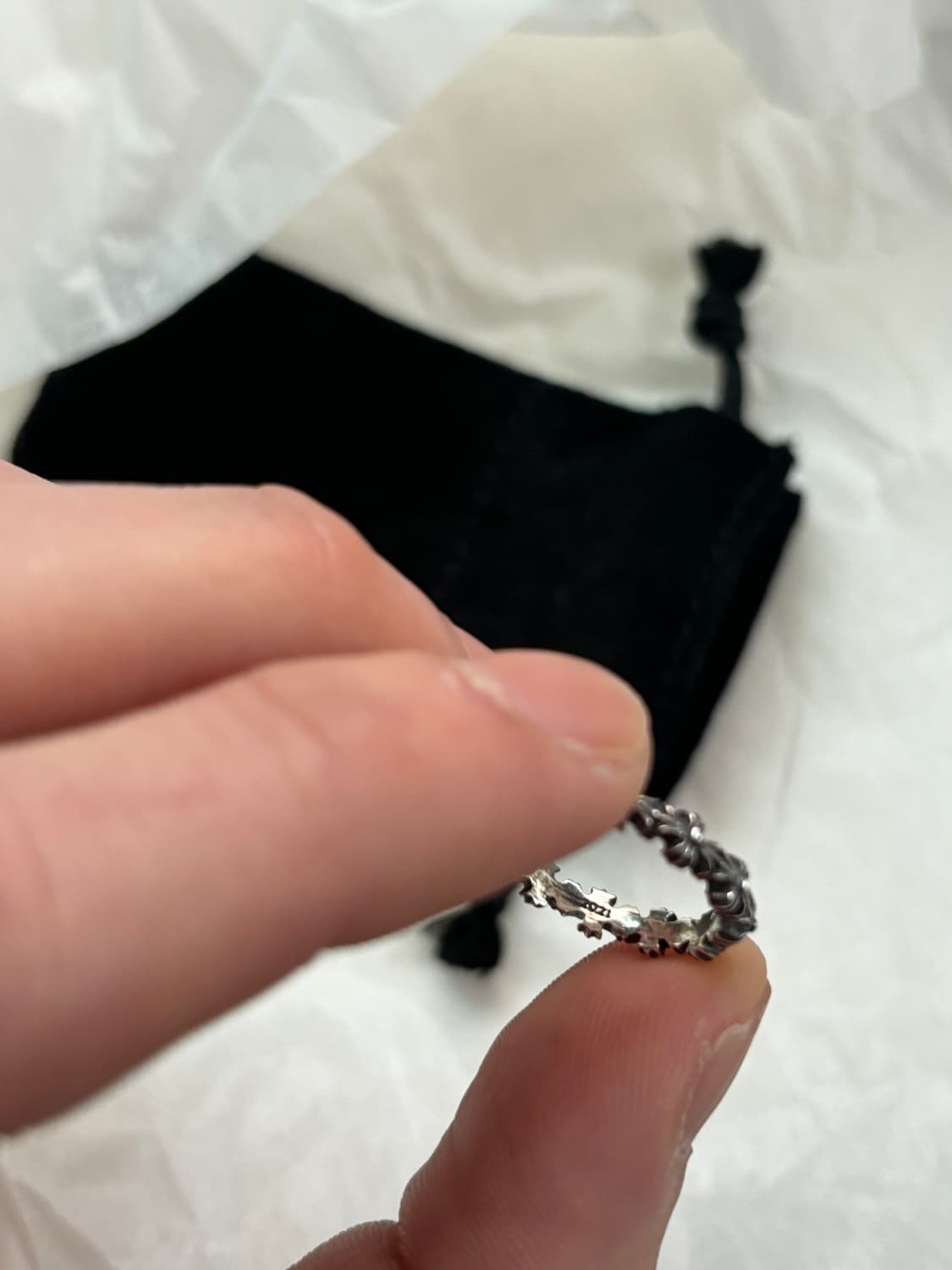 [US6] 크롬하츠 타이니 밴드 링 실버 상품이미지2