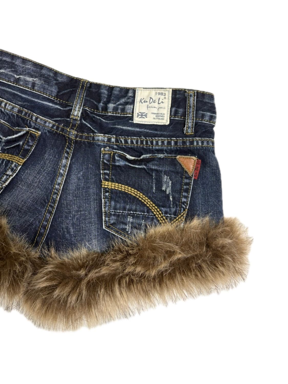 갸루 펑크 y2k 퍼 숏팬츠 퍼 팬츠 퍼 반바지 상품이미지5