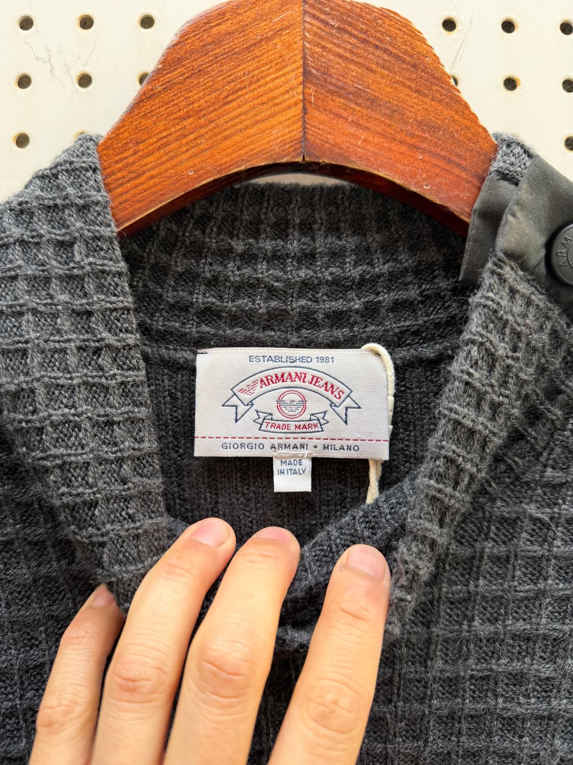 2000s ARMANI JEANS US NAVY 아르마니 밀리터리 스웨터 상품이미지3