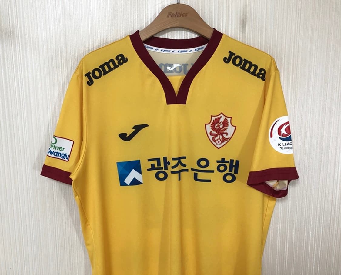 K리그2 조마 18시즌 광주FC 어센틱 홈유니폼 100 #37 이승모 상품이미지2