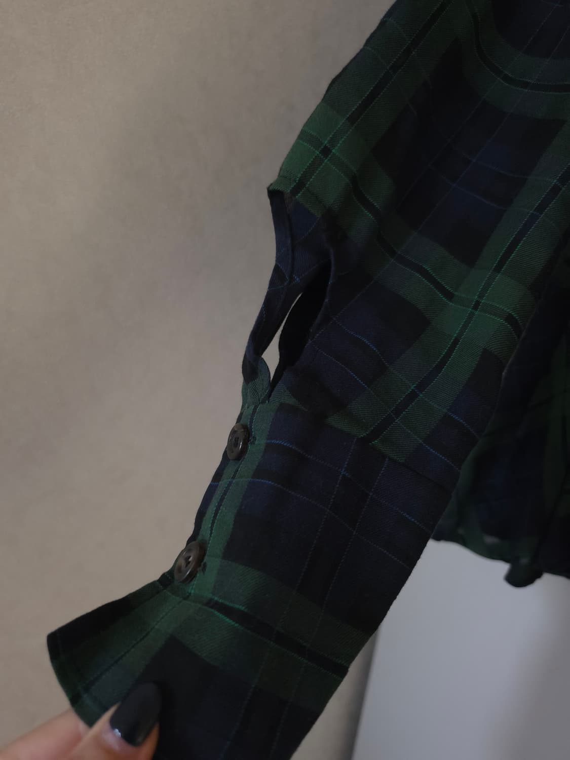 럭키슈에뜨 면 체크 블라우스 상품이미지5