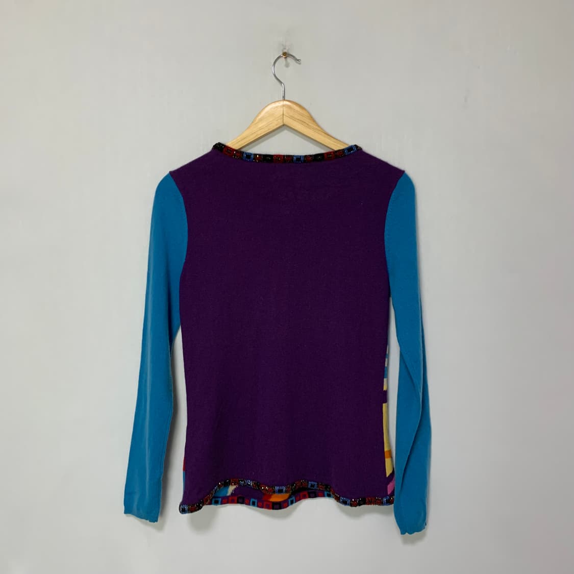 캐시미어 100 빈티지 앤틱 유니크 패턴 여성 니트 상품이미지5