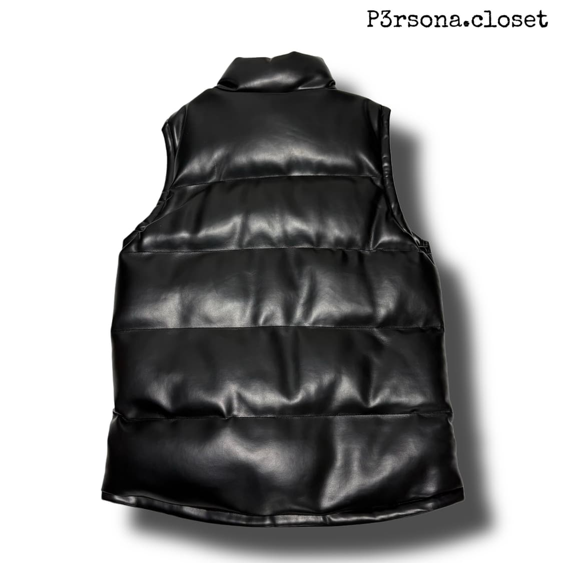 Eco leather padding vest 상품이미지2
