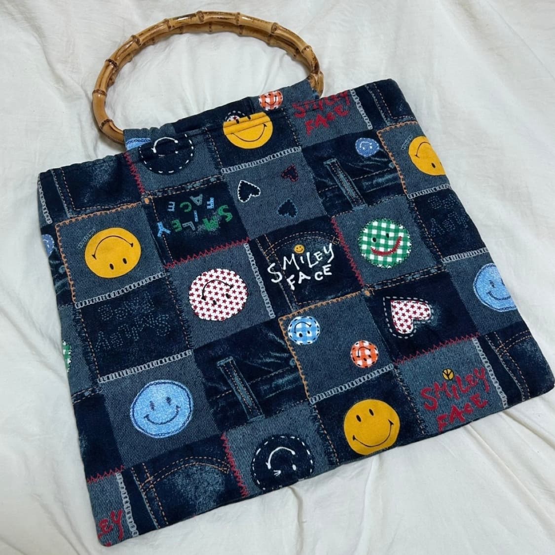 Vintage y2k Denim Tote Bag 상품이미지4