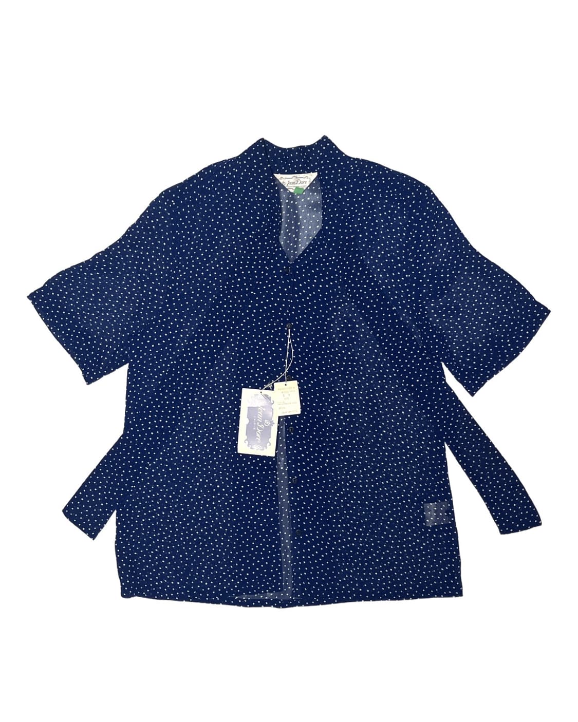 Blue dots tie blouse 상품이미지1