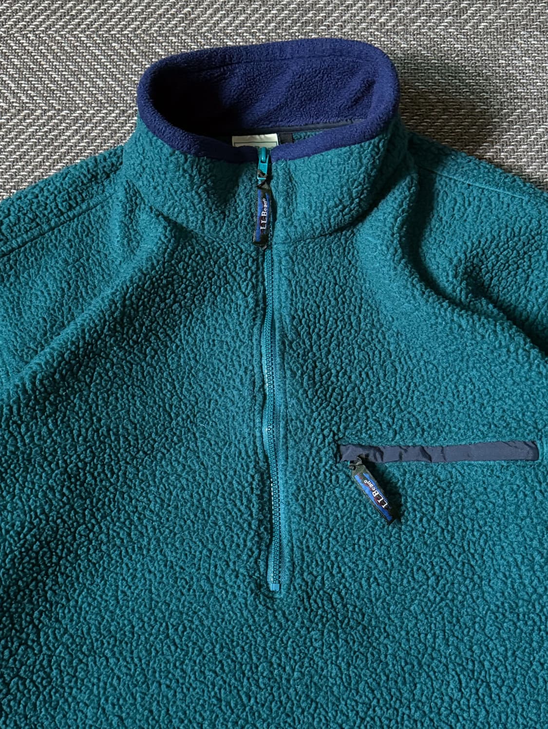 90s 엘엘빈 딥파일 플리스 반집업 풀오버 자켓 (105-110) 상품이미지2