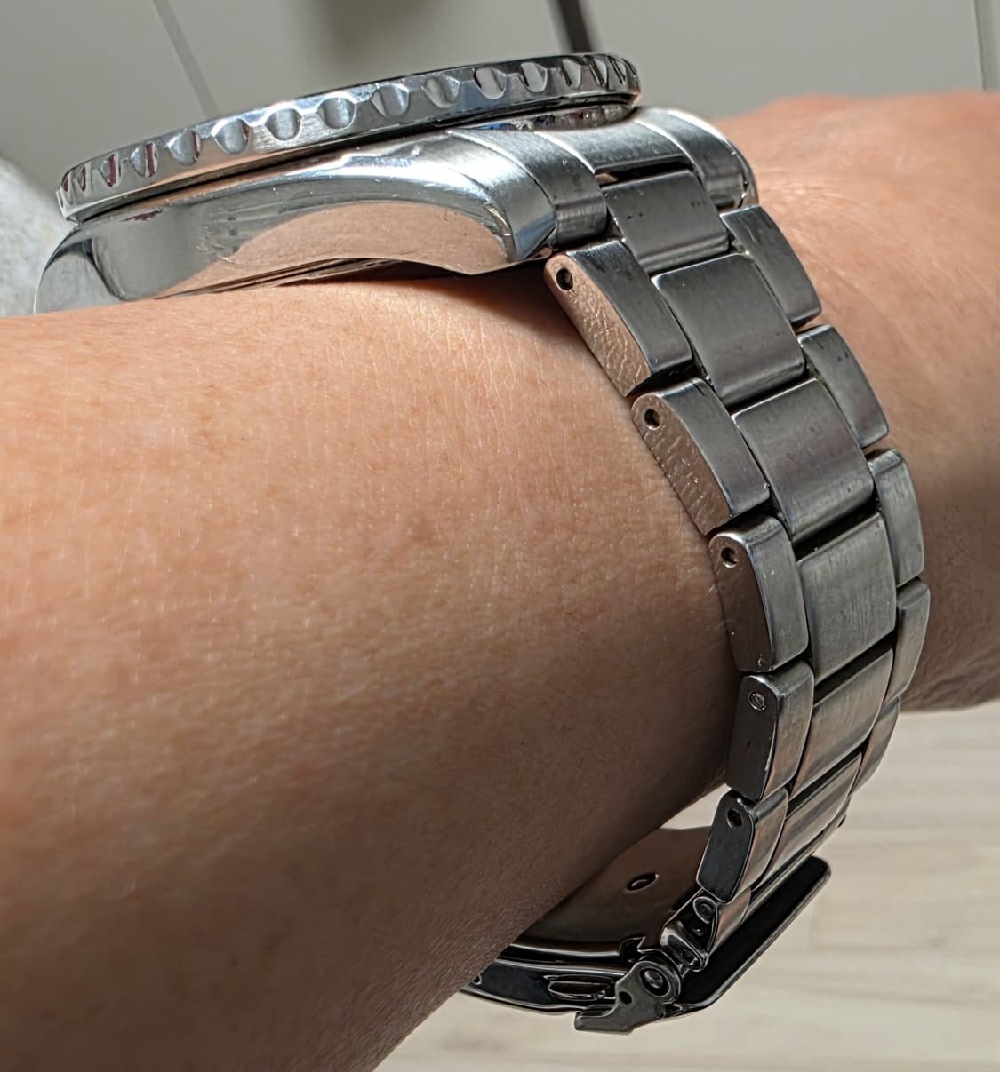 세이코 (SEIKO) 베이비스모 C다이버 블랙 오토메틱 스켈레톤 백 시계 상품이미지5