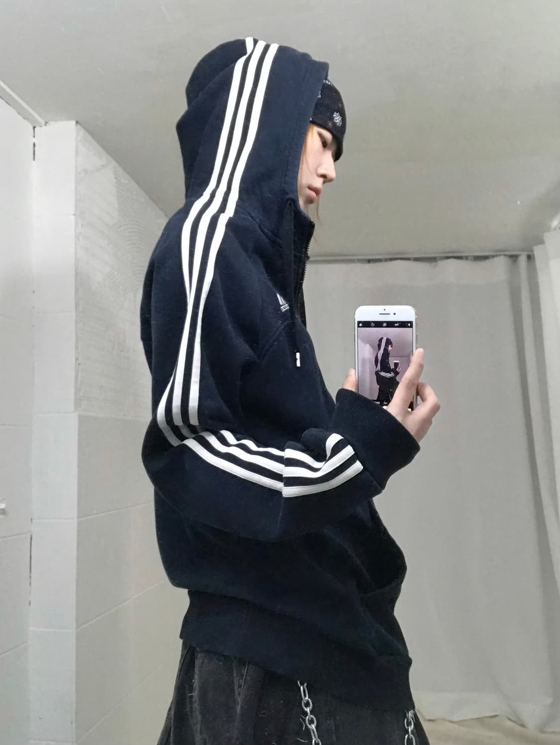 아디다스 트랙탑 블랙 후드집업 상품이미지1