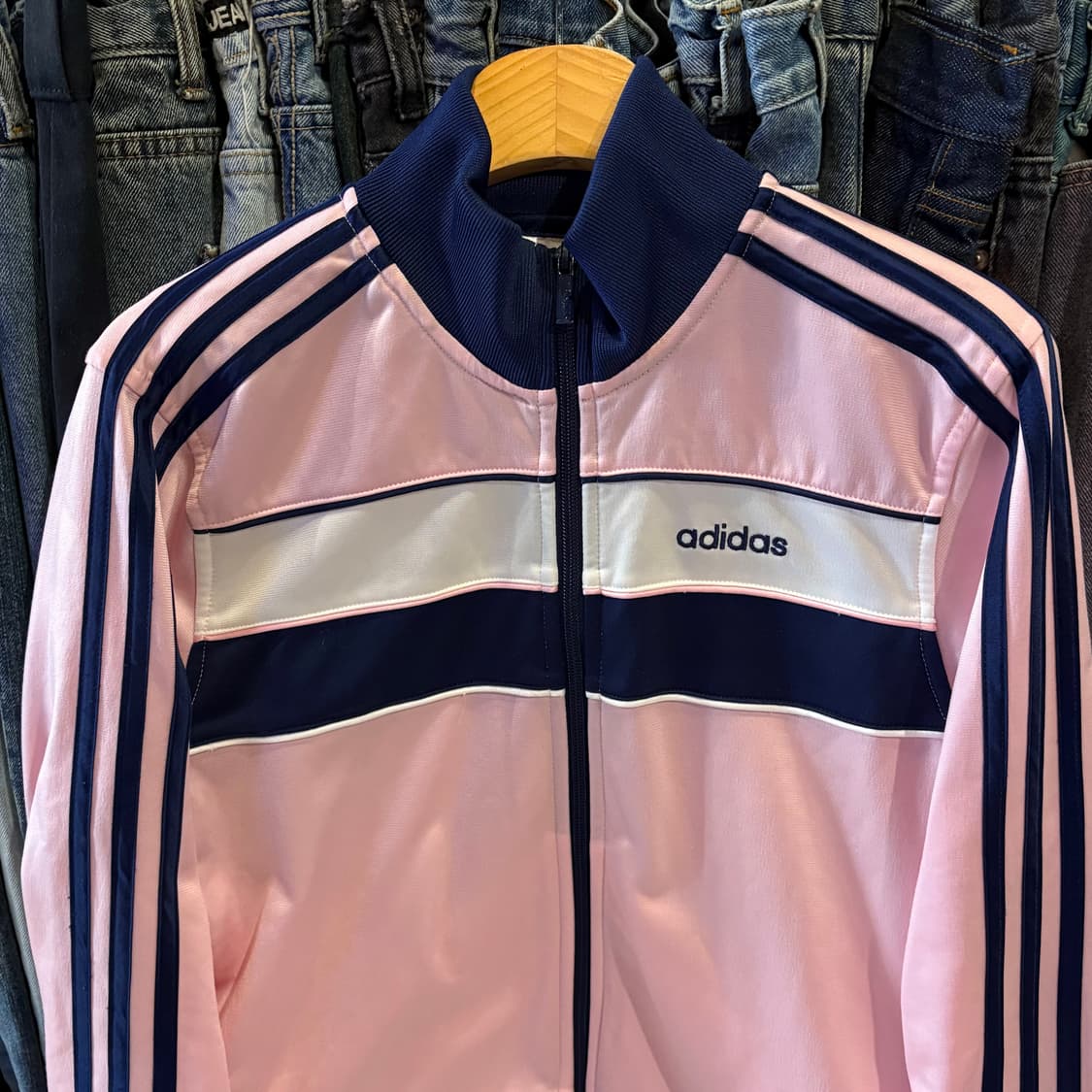 아디다스 연핑크 네이비 희귀 트랙탑 져지 상품이미지3