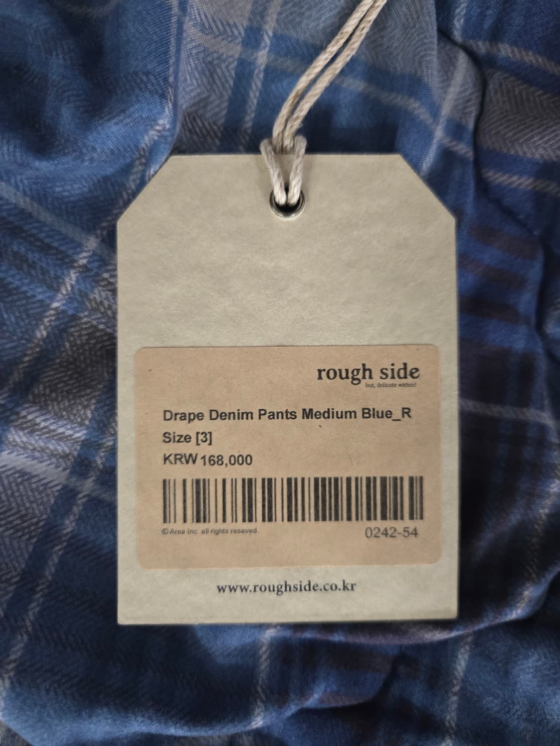 러프사이드 드레이프 데님 미디엄 블루 3사이즈 판매합니다. 상품이미지4