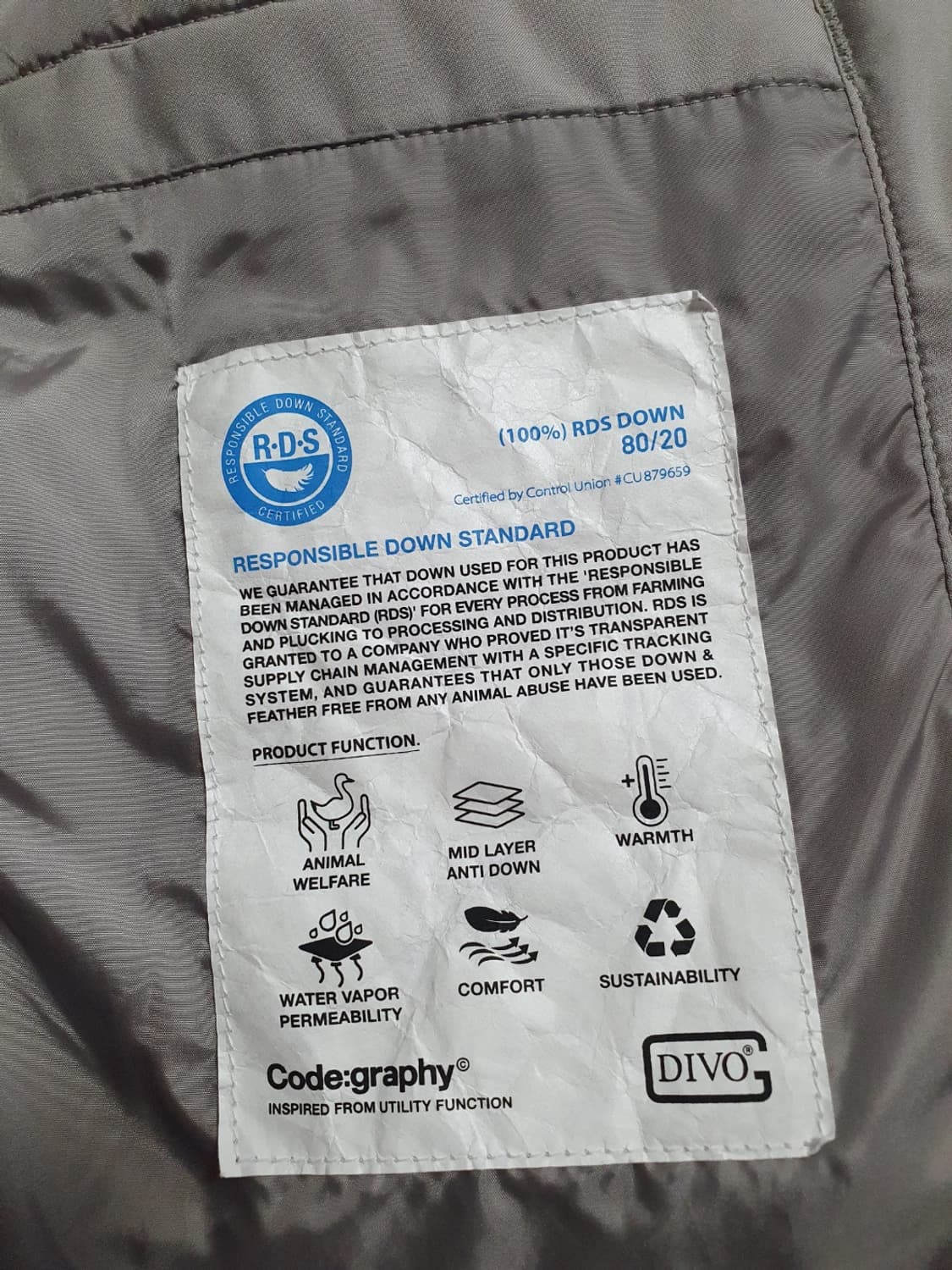 택포가 코드그라피 패딩 유틸리티 덕다운 숏패딩 S 상품이미지8