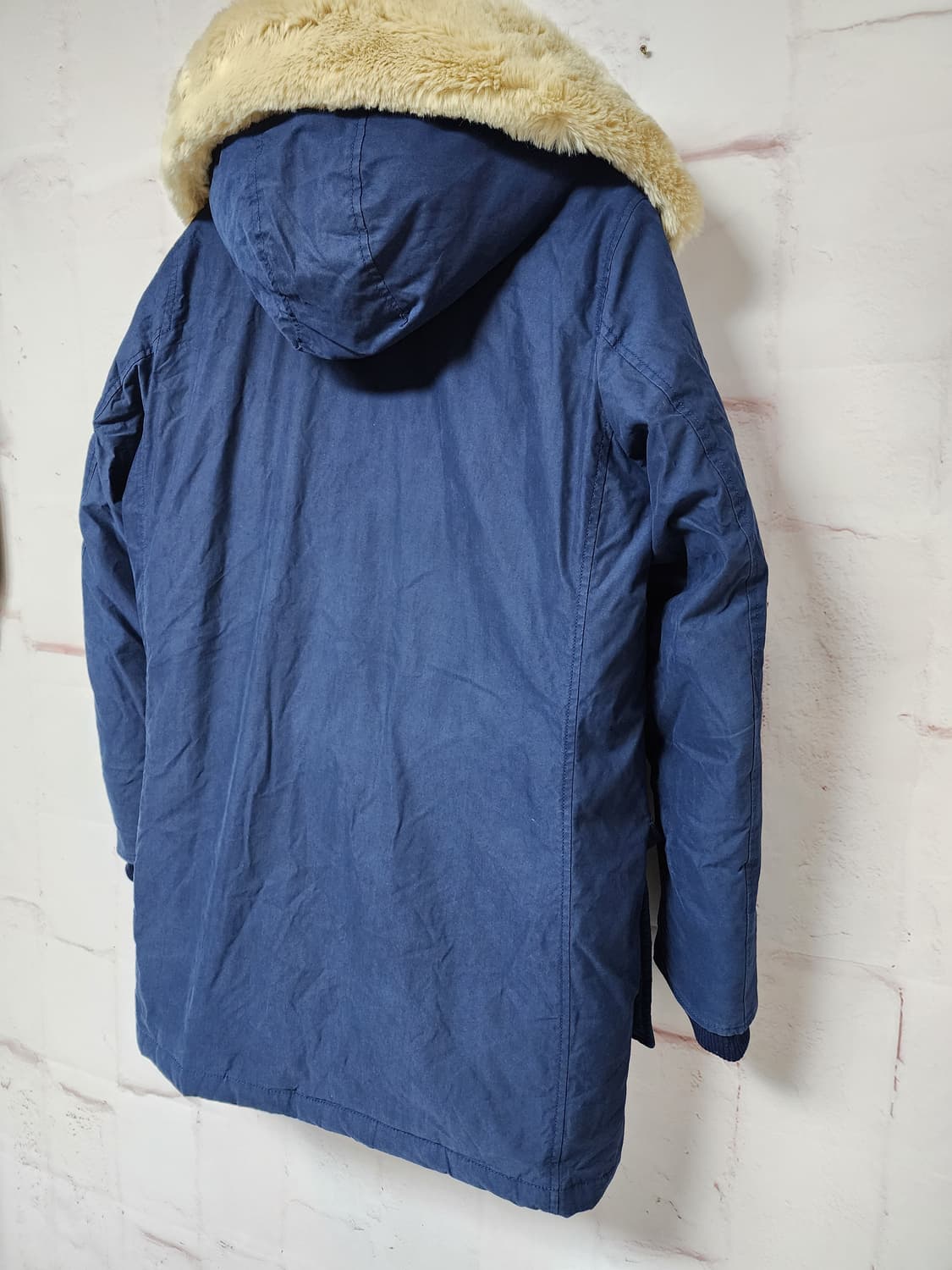 라코스테 네이비 후드 퍼 패딩 점퍼 상품이미지4