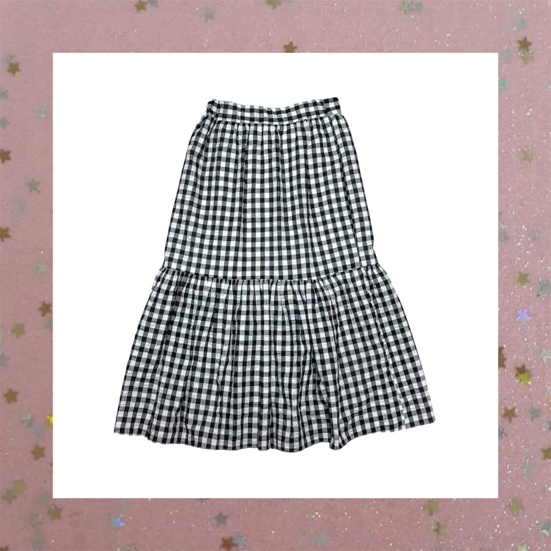 포켓 체크 롱스커트 상품이미지2