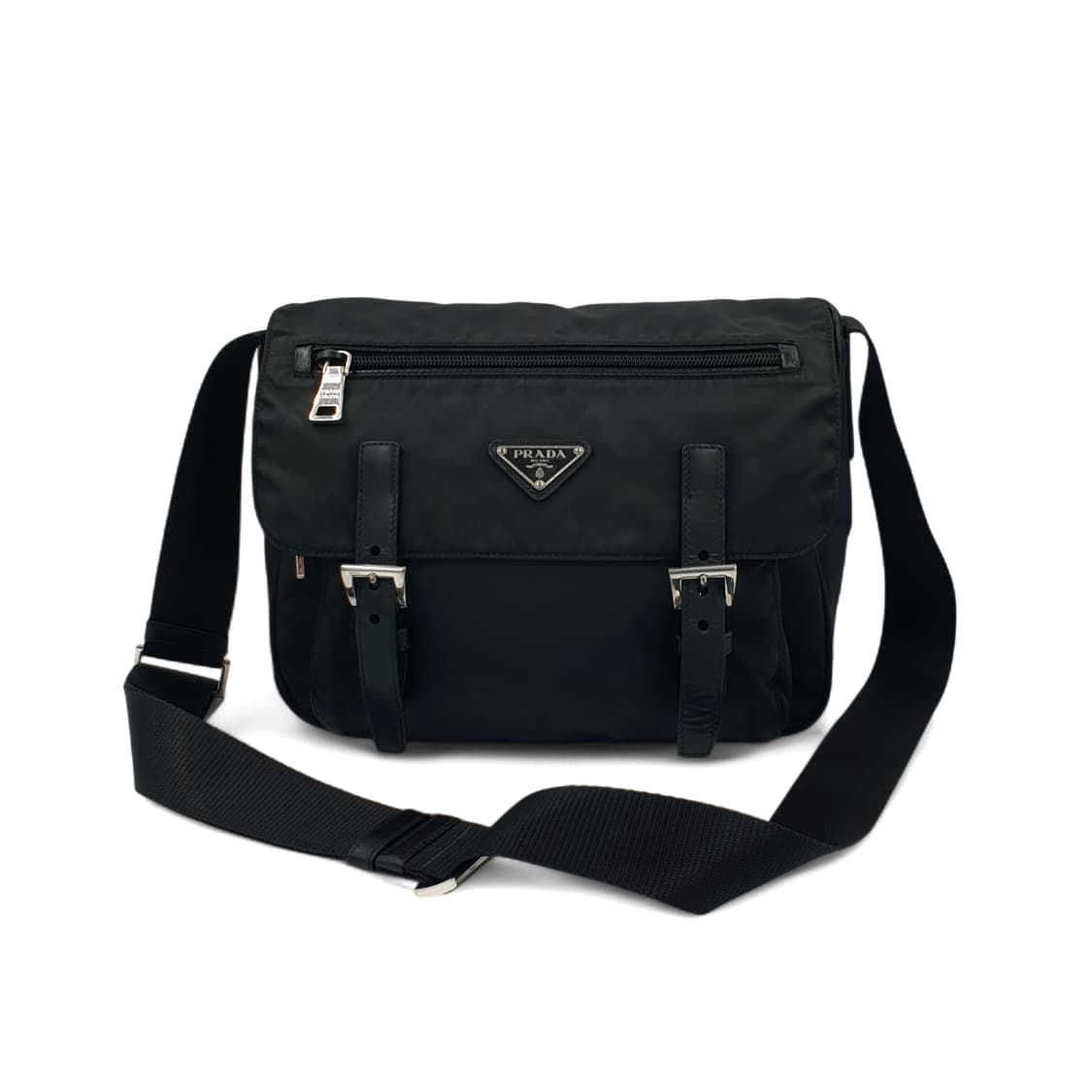 프라다 리나일론 투버클 블랙 메신저백 크로스백 숄더백 상품이미지1
