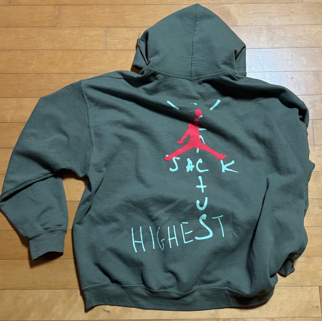 XL) 나이키 x 트레비스 스캇 역스우시 후드티 올리브 상품이미지2