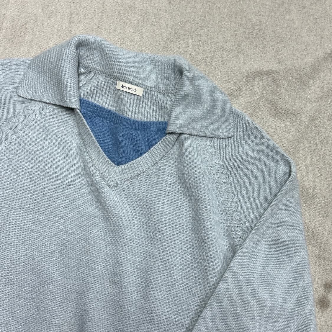 아비에무아 캐시미어 더블 레이어 카라니트 1 상품이미지2