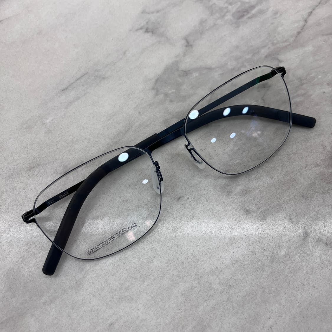 B95 바이코즈 VYCOZ 매트블랙 스퀘어 역산각 메탈테 안경 상품이미지1