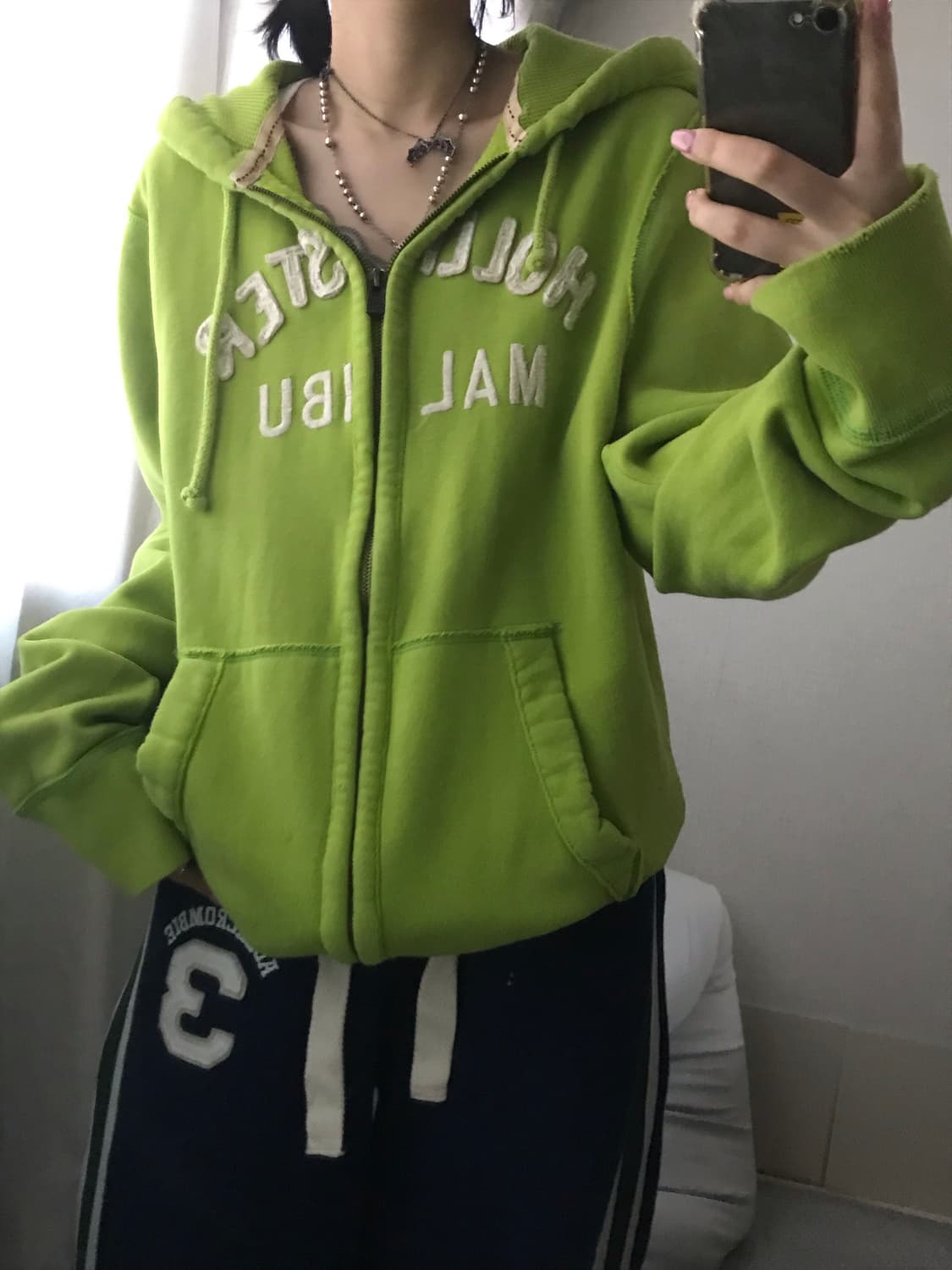 홀리스터 라임 후드집업 상품이미지1