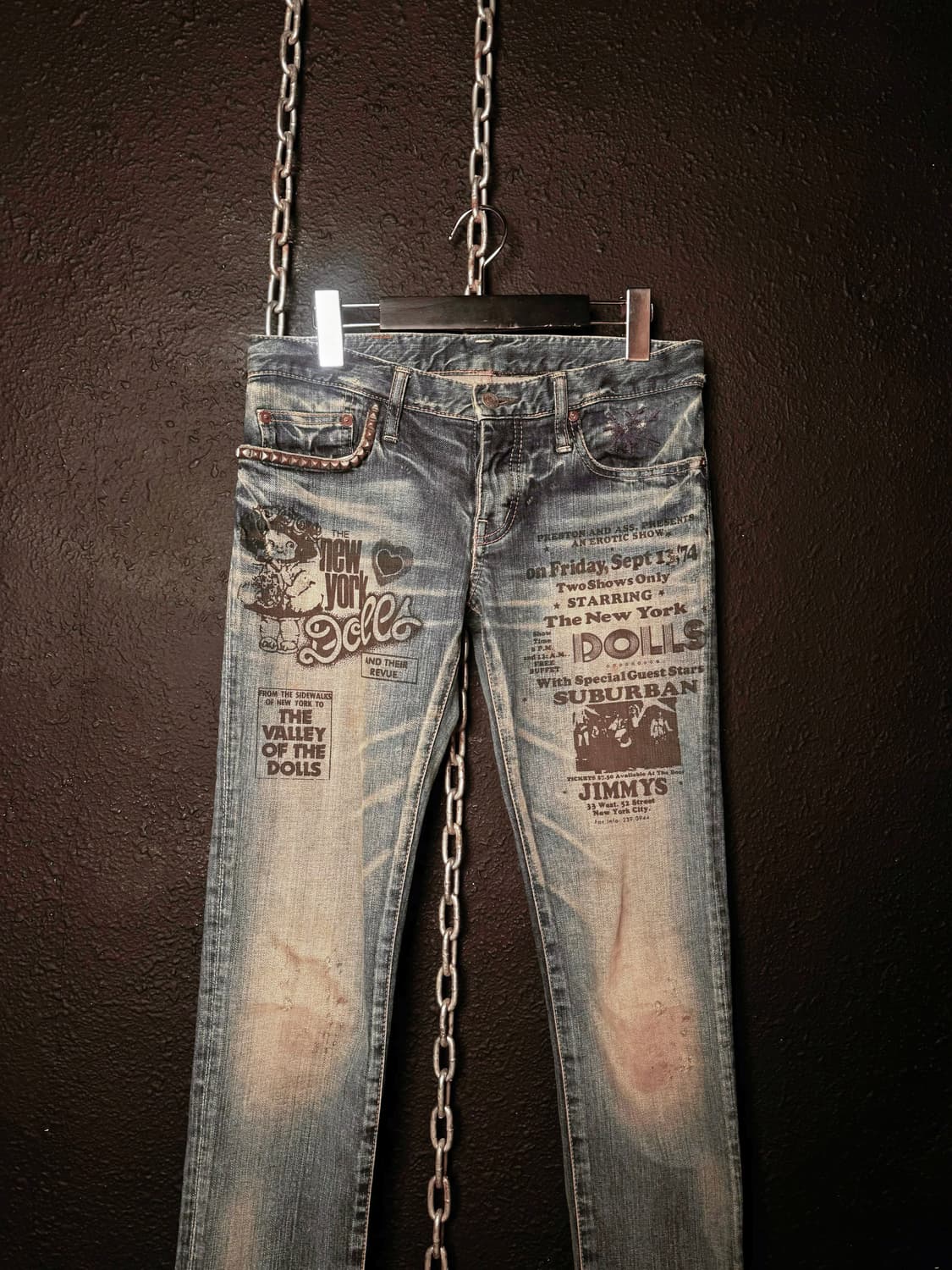 HYSTERIC GLAMOUR x NEWYORK DOLLS 스키니진 상품이미지1