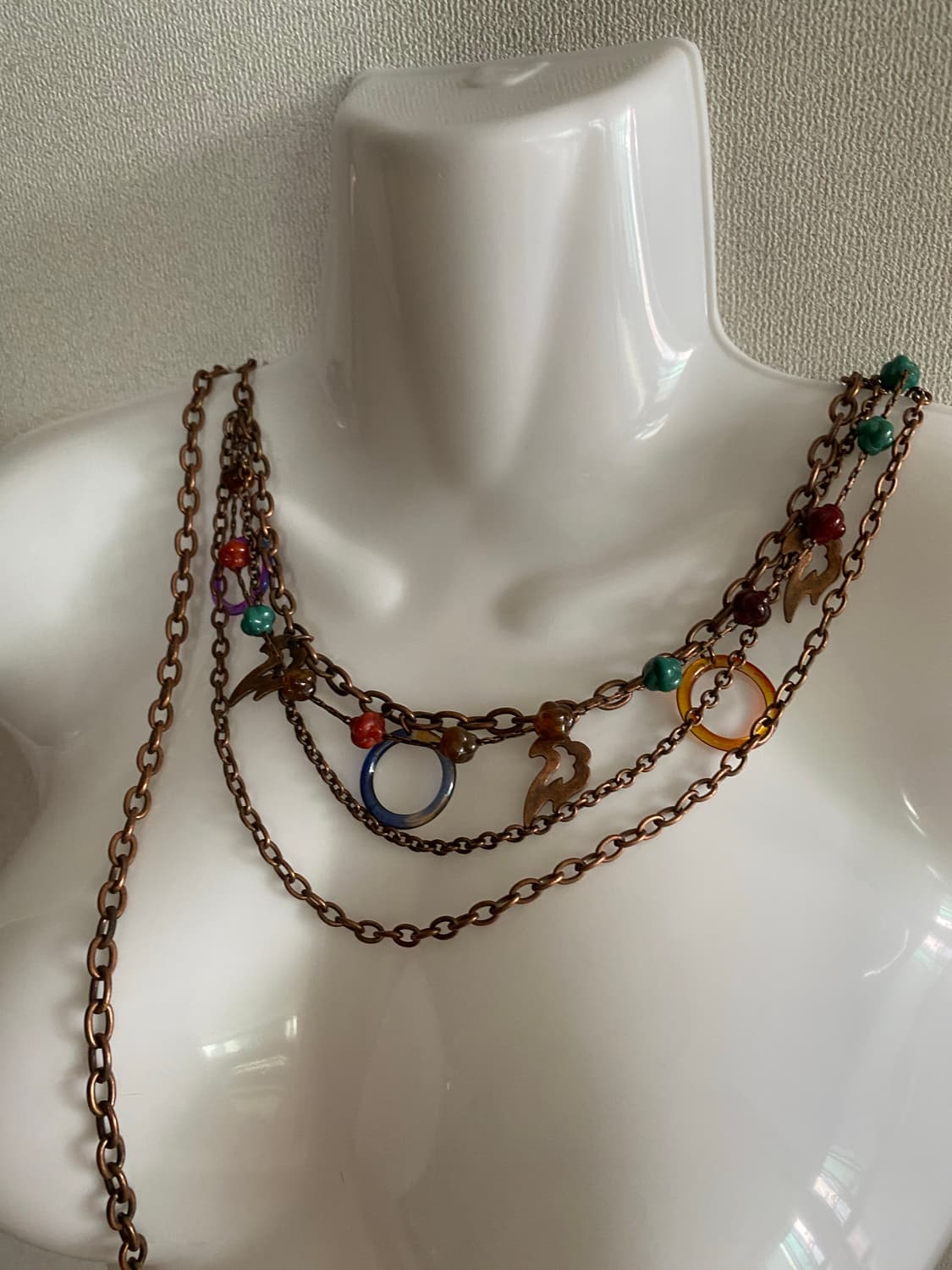 일본 빈티지 멀티체인 벨트 겸 목걸이 y2k 페어리 펑크 키치 상품이미지6