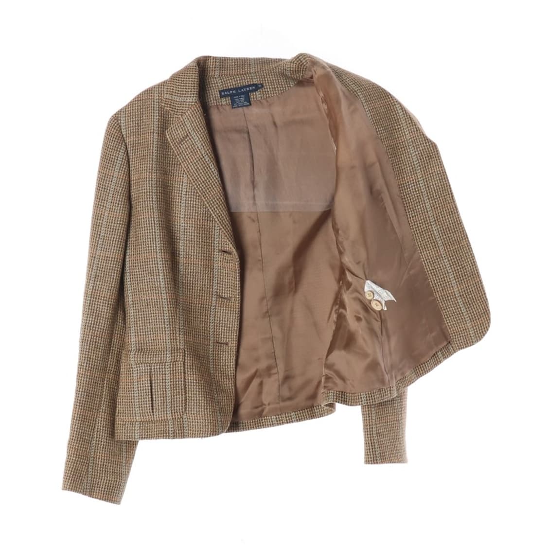 랄프로렌 린넨 실크 혼방 체크 블레이저 상품이미지2