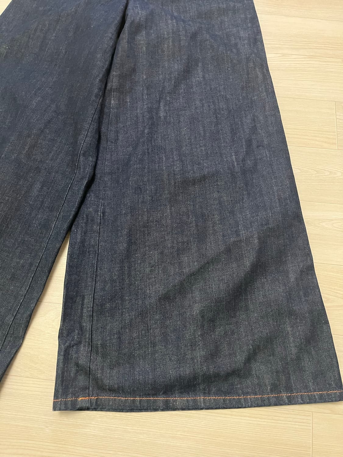 27 장폴고티에 레더 웨이스트 벨트 슈퍼 와이드 데님 팬츠 상품이미지2