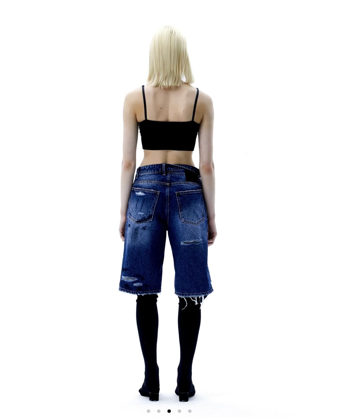 로딩룸 쇼츠 DIRTY DENIM SHORTS (BLUE) 상품이미지3