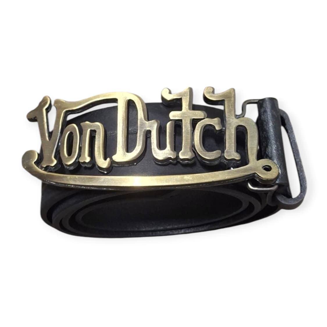 Von Dutch 본더치 빅로고 빈티지 바이커룩 메탈버클 가죽벨트 Y2K 상품이미지2