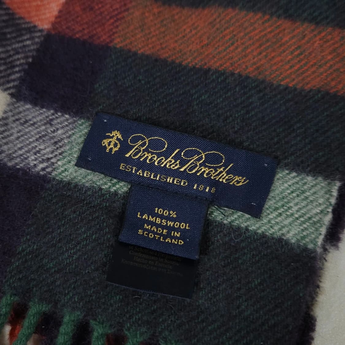 BROOKS BROTHERS 브룩스브라더스 램스울 체크 머플러 겨울 상품이미지3