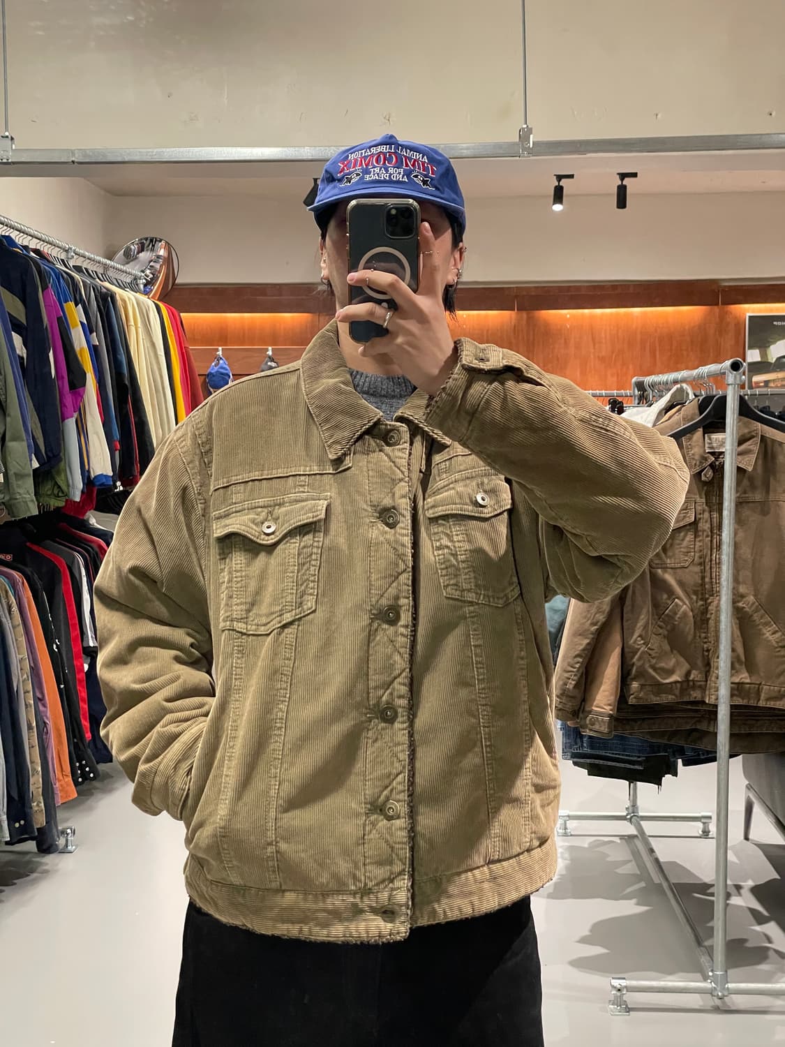 빈티지 코듀로이 쉐르파 자켓 상품이미지1