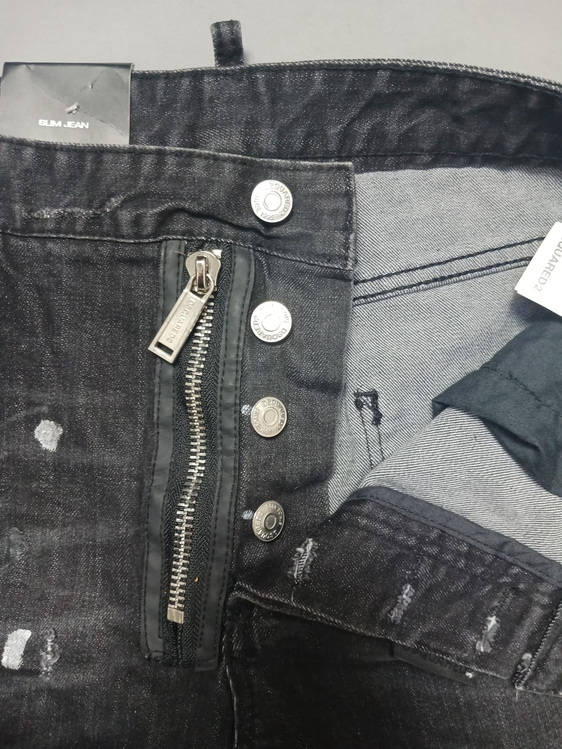 새상품 [50] 디스퀘어드2 앞지퍼 슬림 블랙진 청바지 34 35 상품이미지6