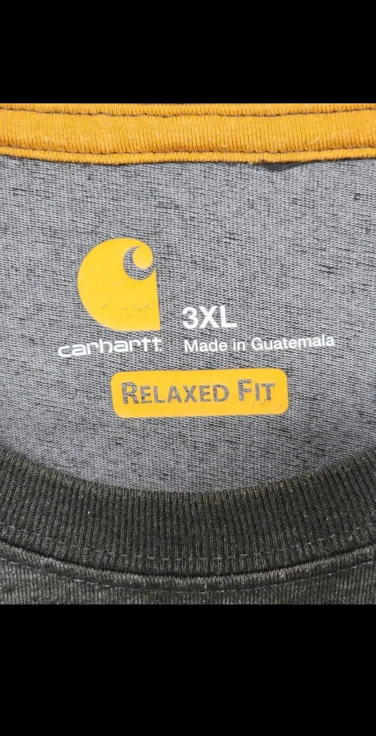 (5XL) 칼하트 포켓 반팔티 차콜 빅사이즈 티셔츠 아메카지  상품이미지3