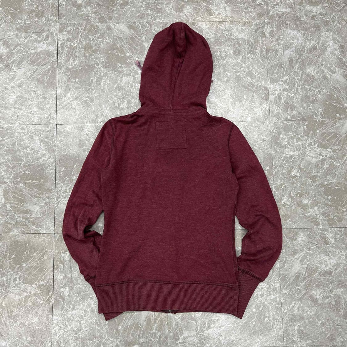 아베크롬비 y2k 여리핏 버건디 후드집업 희귀져지(M) 상품이미지3