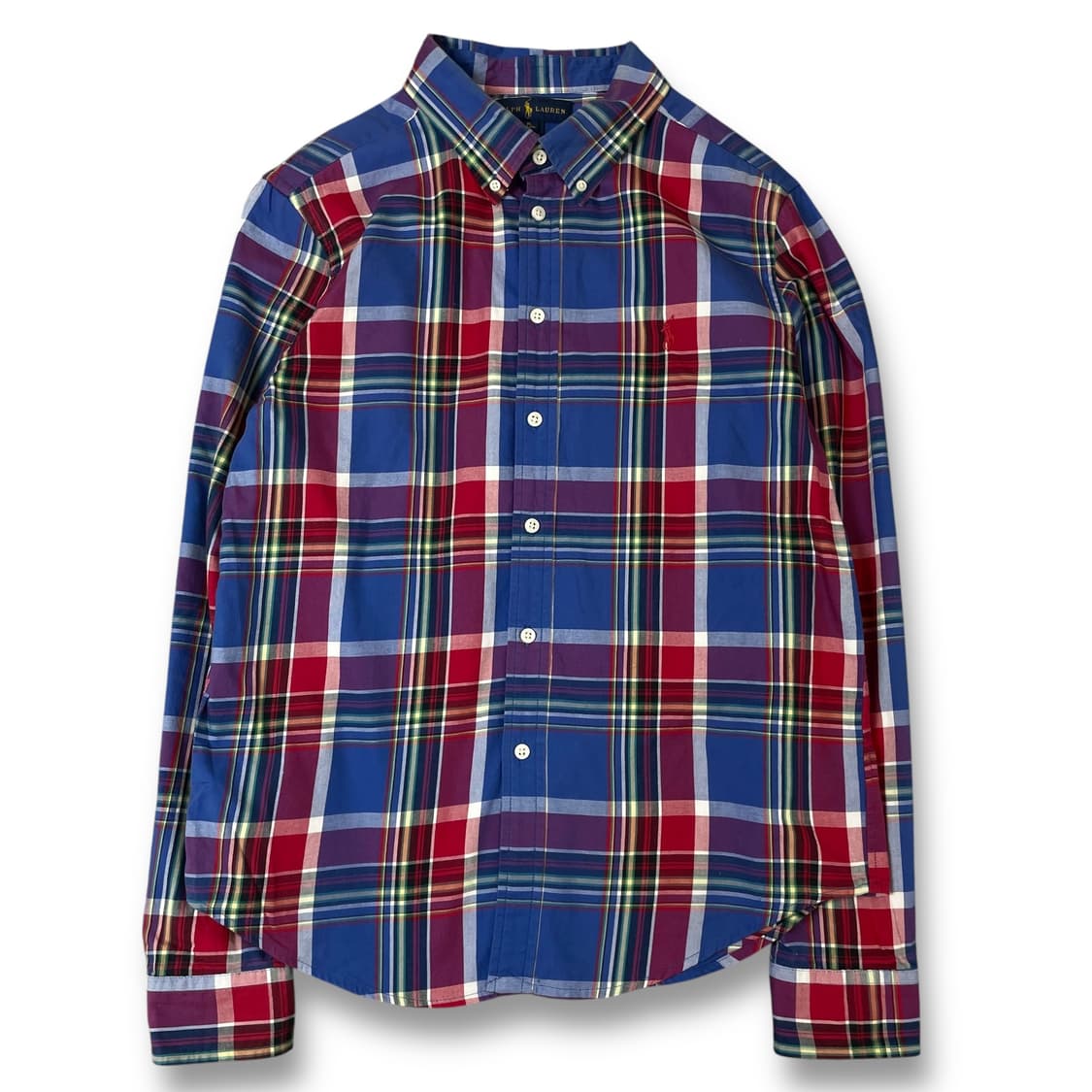 폴로랄프로렌 블루레드 멀티 배색 체크 긴팔 셔츠 XL 상품이미지1