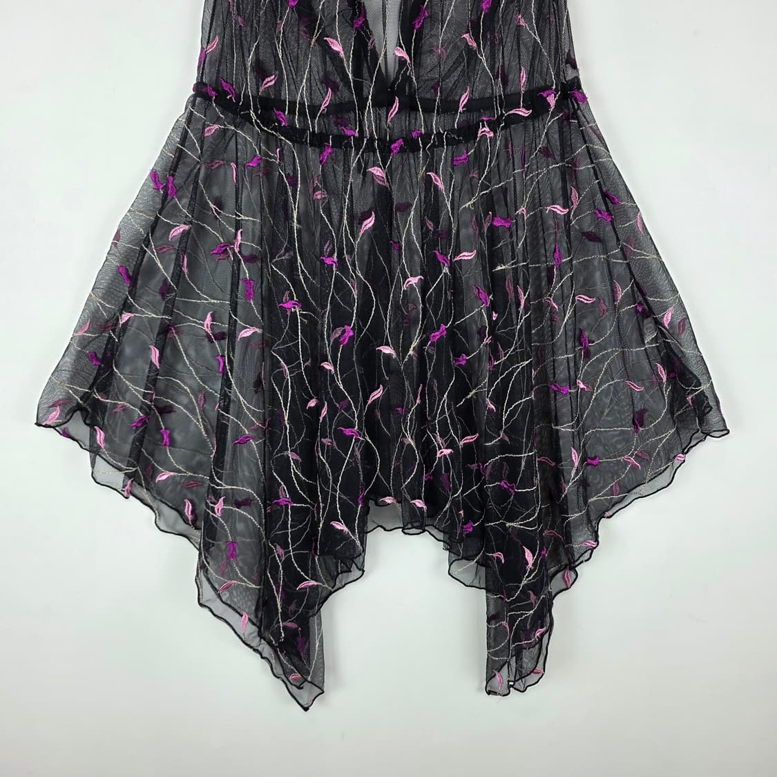 플라워 자수 시어 블라우스 상품이미지4