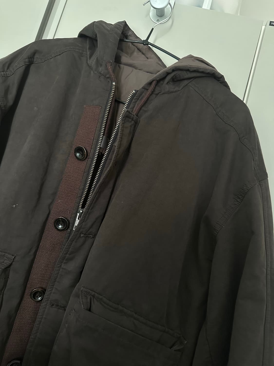 엘무드 디트로이트 후디자켓 다크브라운 상품이미지4