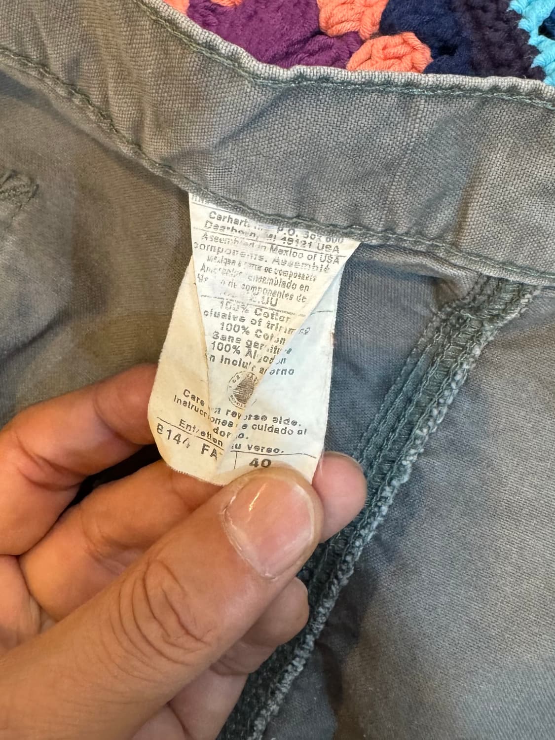 00s B144 칼하트 캔버스 카펜터 워크 쇼츠 40in 상품이미지6